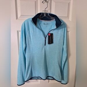 Under Armour Women's Light Aqua Quarter-Zip Long Sleeve Pullover
